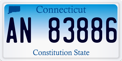 CT license plate AN83886