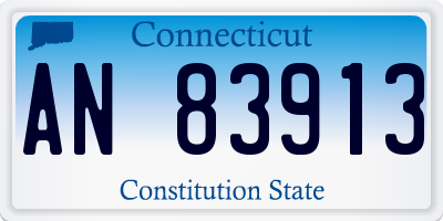 CT license plate AN83913