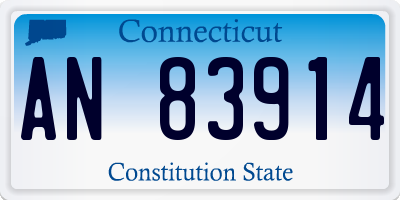 CT license plate AN83914