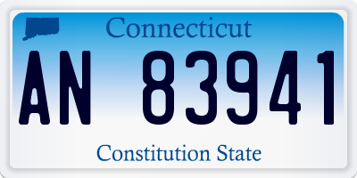 CT license plate AN83941