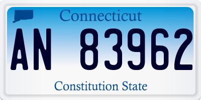 CT license plate AN83962
