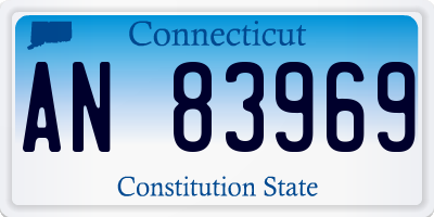 CT license plate AN83969