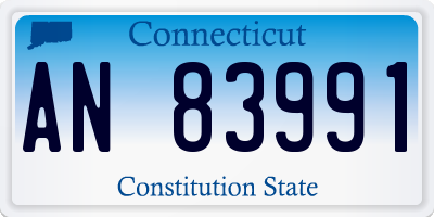 CT license plate AN83991