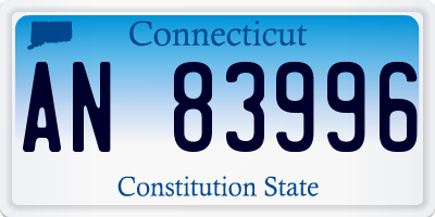 CT license plate AN83996