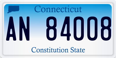 CT license plate AN84008