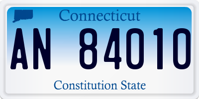 CT license plate AN84010