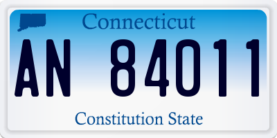 CT license plate AN84011