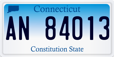 CT license plate AN84013