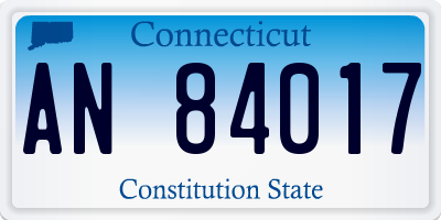 CT license plate AN84017