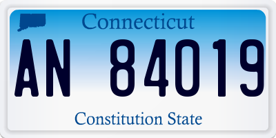 CT license plate AN84019