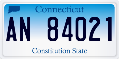 CT license plate AN84021