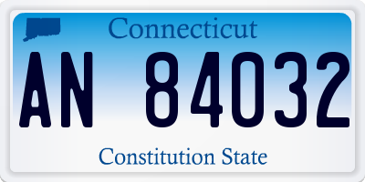 CT license plate AN84032