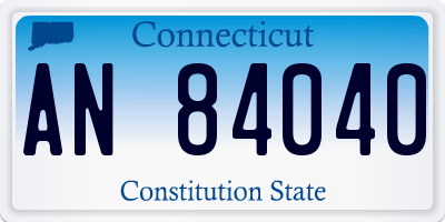 CT license plate AN84040