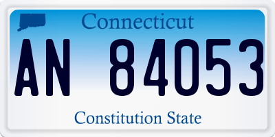 CT license plate AN84053