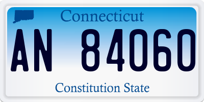 CT license plate AN84060
