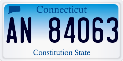 CT license plate AN84063