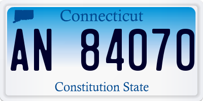 CT license plate AN84070