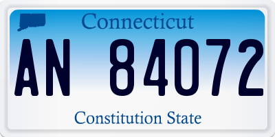 CT license plate AN84072