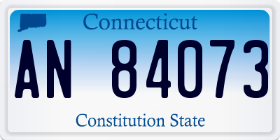 CT license plate AN84073