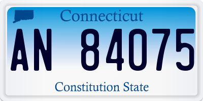 CT license plate AN84075