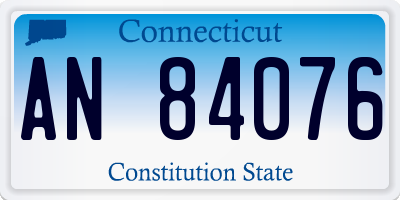 CT license plate AN84076