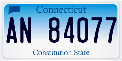 CT license plate AN84077