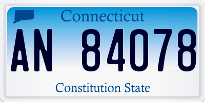 CT license plate AN84078