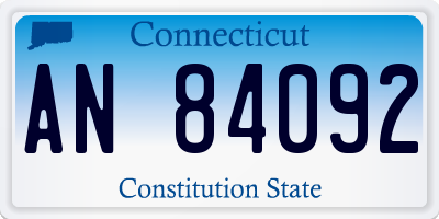CT license plate AN84092