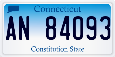 CT license plate AN84093