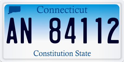 CT license plate AN84112