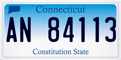 CT license plate AN84113