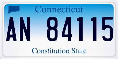 CT license plate AN84115