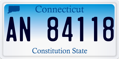 CT license plate AN84118