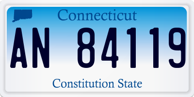 CT license plate AN84119