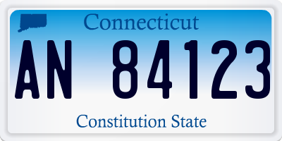 CT license plate AN84123