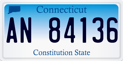 CT license plate AN84136