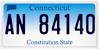 CT license plate AN84140