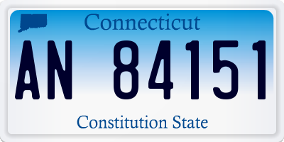 CT license plate AN84151