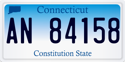 CT license plate AN84158