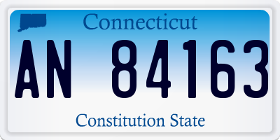 CT license plate AN84163