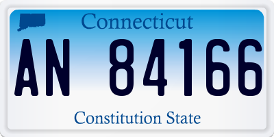 CT license plate AN84166