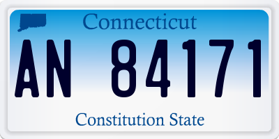 CT license plate AN84171