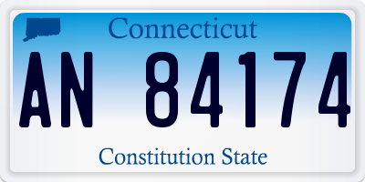 CT license plate AN84174
