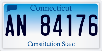 CT license plate AN84176