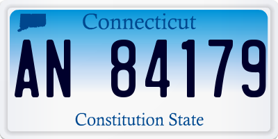 CT license plate AN84179