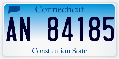 CT license plate AN84185