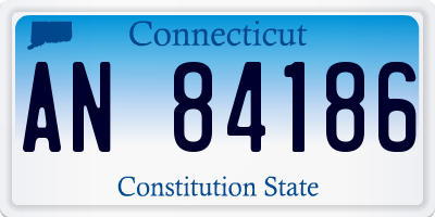 CT license plate AN84186
