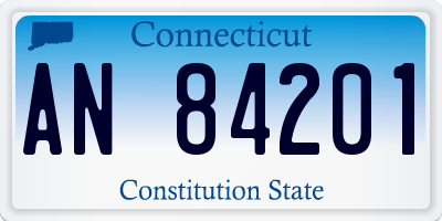 CT license plate AN84201