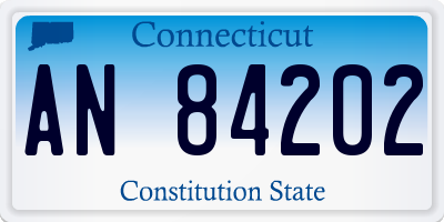 CT license plate AN84202