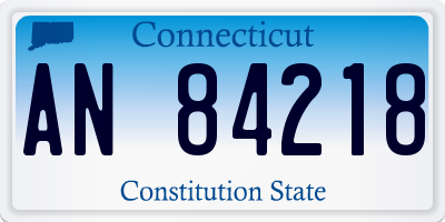 CT license plate AN84218